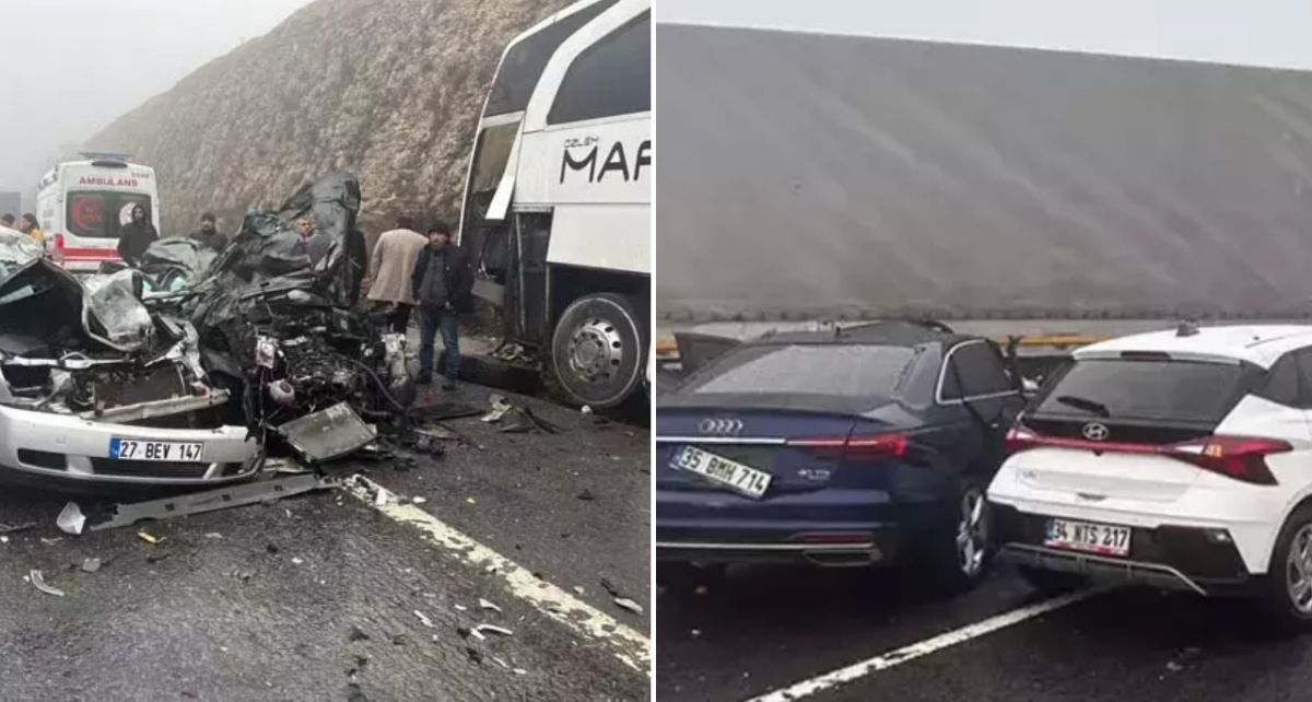 Tarsus-Adana-Gaziantep Otoyolu'nda Zincirleme Trafik Kazası: ...